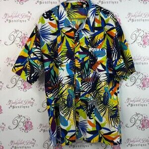 Aptro T-shirt button up jungle print Men's Tropical Print Shirt - Multicolor